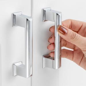 10 Pack 3 Inch Hole Centers, Polished Chrome Cabinet Pulls Chrome Cabinet Handles Chrome Kitchen Hardware for Cabinets ZP2206 Drawer Bedroom Dresser Bathroom Vanity Cupboard Closet