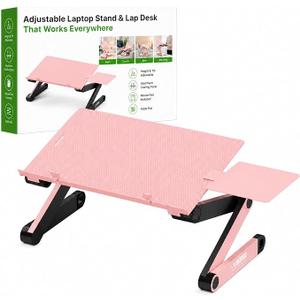 Uncaged Ergonomics Adjustable Laptop Stand for Desk, Cooling Riser (Pink)
16.5x11" panel adjusts 0-18" high, 12 lb capacity, 3.8 lb weight — detachable mouse pad, fits laptops & tablets.