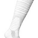 Finerview Scrunch Football Socks 2 Pairs, Extra Long Padded Sports Socks for Men & Women (L)