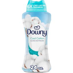 Downy Cool Cotton In-Wash Laundry Scent Booster Beads, 24 oz, laundry scent beads, Long-lasting Freshness