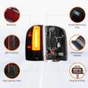 Tail Light + 3rd Third Brake Cargo Lamp for 07-13 Chevy Silverado 1500, 07-14 2500 HD & 3500 HD, 08-14 GMC Sierra 3500 HD, High Mount Stop Light Rear LED Taillight Assembly, 25958482 25958483