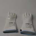 LANON Liquid Silicone Gloves, Heat Resistant Oven Gloves with Fingers, Food Grade, Waterproof, White, Large