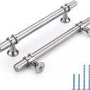 Rergy Cabinet Handles Drawer Pulls and Knobs, 10Pack Brushed Nickel 5inch Hole Center, Kitchen Hardware for Dresser Handle Zinc Alloy Furniture Pull