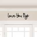 Dripykiaa Love You Bye Wood Sign Home Decor Boho Decor Wall Decor Express Love and Warm for Your Family Lovers Wall Art Gift Hallway Entryway Door Valentine Decorations for Home (21.6", Black)