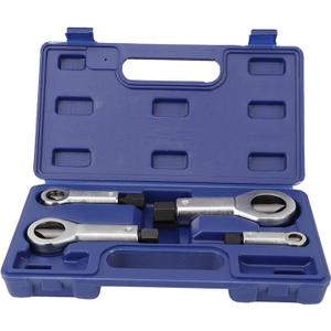 Qiilu 4Pcs 9mm-27mm Nut Splitter Broken Damaged Corroded Stuck Nut Cutter Remover Extractor Tool