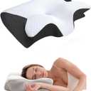 Sleep Apnea Pillow,Cervical Pillow for Sleep Apnea,Premium Memory Foam Pillows for Neck Pain Relief, Neck Support Ergonomic Pillows Side Sleeper Pillow, for Side, Back, Stomach Sleepers (Black)