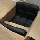 ERGOSEAT Bar Stools Set of 2, Armrest Adjustable Swivel Barstools with Back, Double Needle PU Leather Counter Height Chairs for Kitchen lsland (Black)