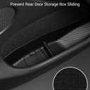 BASENOR 2024-2020 Tesla Model Y Door Side Storage Box with Emergency Button Cutout, Door Organizer Pocket Liners, Waterproof TPE Front & Rear Side Tray Protector Liner, Set of 4