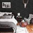 NuWallpaper Black Grassweave Peel and Stick Wallpaper, Textured Removable Wallpaper, Renter-Friendly, 20.5 in x 18 ft