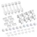 Inaya Complete Baby Proofing Kit - Child Safety Hidden Locks for Cabinets & Drawers, Adjustable Safety Latches, Corner Guards and Outlet Covers - Baby Proof Pack to Keep Your Child Safe at Home