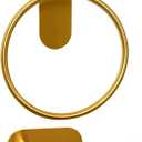 Self Adhesive Towel Ring And Toilet Paper Holder, Stainless Steel Bathroom Hardware Set (Gold)