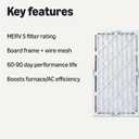 Amazon Basics MERV 5 AC Furnace Air Filter, 14x25x1 inches, 6-Pack (Actual size: 13.75" x 24.75" x 0.75")