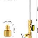 2026 Upgraded 1/2" HVAC Vacuum Hose Evacuation Kit,Valve Core Removal Tool, 1/4 and 5/16 Valve Core Removal Tool,3/8" to 1/4" Fittings High- Flow Refrigerant Hose,Faster Evacuation and Recovery,6FT