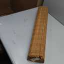 LazBlinds No Tools No Drill Cordless Bamboo Roman Shades, Light Filtering Window Treatment, Roll Up Bamboo Blinds for Windows 24'' W x 64'' H, Ceylon Light Russet