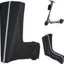 Electric Scooter Cover, 1680D Heavy Duty Waterproof and Dustproof Oxford Cloth, UV Resistant & Anti-Scratch, Includes Storage Pouch, A Better Fitting Electric Scooter Cover (Black, 45x8x47 inch)