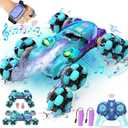 8WD Gesture Sensing RC Stunt Car, Boys Toys with Spray & Light, Hand Controlled RC Car Toys Gift for Kids Boys Age 8-12