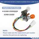 92480-D5000QQK Tail Light Bulb Socket & Wiring Harness Fit for Kia Optima 2016-2020 Rear Tail Lamp Holder and Wiring Harness with 2 Light Bulbs # 92480-D5000
