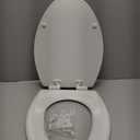 Bemis 1500EC Durable Wood Toilet Seat with Easy Clean Hinges, Made in USA, Elongated, White
