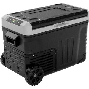 EUHOMY 12 Volt Refrigerator, 37QT(35L) Electric Cooler, Portable Freezer 12V/24V DC 100-240V AC, 12V Fridge -4~68, 12V Cooler with Wheels & 2 Baskets for Travel, Truck, Boat, Camping, 37 quarts