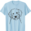 Line Art Dad Mom Dog - Sheepadoodle T-Shirt for Men Women, L