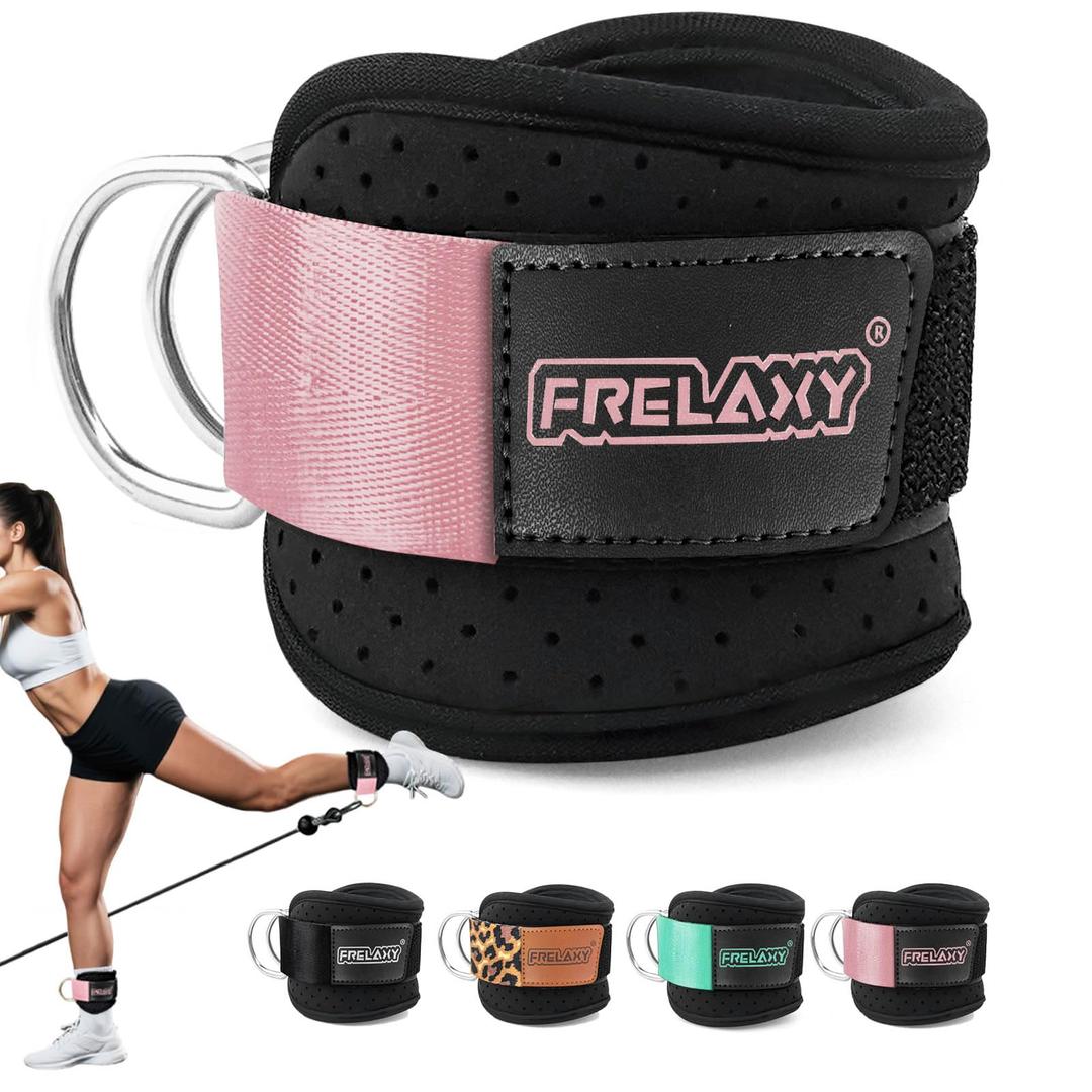 Frelaxy Ankle Straps for Cable Machine Comfortable & Durable Leg Straps for Kickbacks, Glute Workouts, and Lower Body Exercises Perforated Neoprene Padding & Tapered Fit (Pair, Mint)