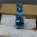 Lanpn 3PCS Mosaic Glass Bunny Easter Decorations, Decorative Disco Rabbit Sculptures for Easter Centerpieces, Spring Tabletop & Shelf Decor, Home Decoration Seasonal Gift (Pink, Purple, Blue)