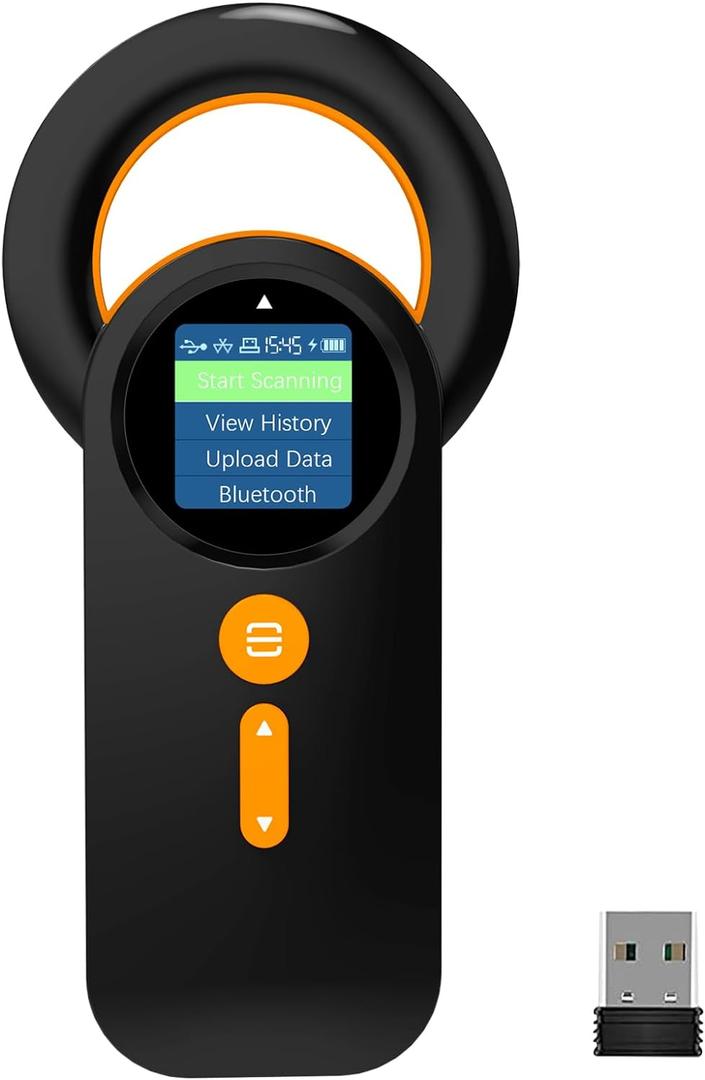 Symcode Animal Microchip Scanner with 1.44IN TFT Display, Bluetooth Wireless Pet Chip Scanner RFID Reader ISO11784/85/FDX-B/EMID 240 Records Data Storage Upload to PC (New for 2024)