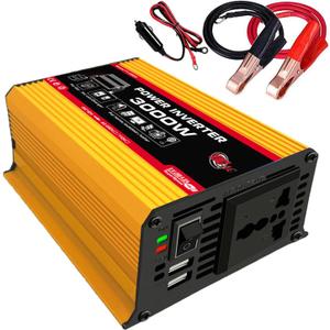 3000 Watt Inverter, Car Power Cigarette Lighter Inverter, Auto Dual USB Fast Charge with Modified SineWave Output and US Plug Adapter for Cigarette Lighter Socket