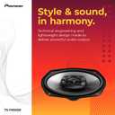 PIONEER TS-F6935R 3-Way Coaxial Car Audio Speakers - 6' x 9' Passive Car Speakers (Pair), 230 W Max Power, Black and Silver