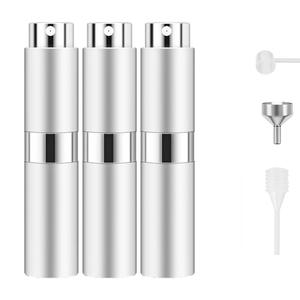 5 x 8ml Perfume Atomizer,3 pcs Perfume Travel Refillable Bottle, Empty Cologne Travel Bottle, Atomizer Sprayer (All silver)
