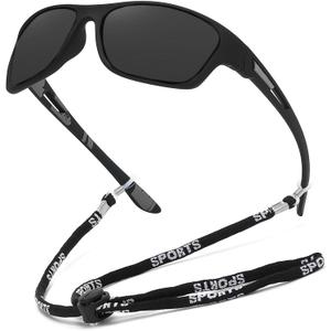 willochra Full lens Polarized Reading Sunglasses for Men Driving Running Sports Reader Square UV Protection Style Unisex (Black)