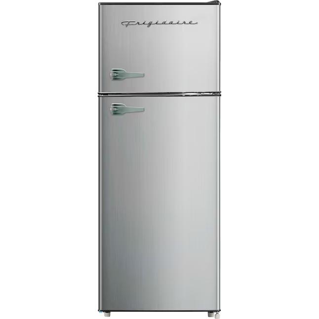 Frigidaire, 2 Door Apartment Size Refrigerator/Freezer Combo, 7.5 cu ft, Platinum Series, Stainless, 23" D x 21.5" W x 55.5" H
