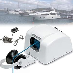 Electric Anchor Winch,Boat Anchor Wench 12V Marine Saltwater Anchor Windlass Kit with Wireless Remote Control Saltwater Boat Windlass Kit Suitable for All Boats Anchors Up to 25 LBS