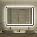 24x36 Inch LED Bathroom Mirror with Auto Sensor Lights, Black Framed Wall Bathroom Mirror, Backlit & Frontlit, Dimmable, Anti-Fog, 3 Colors, Memory Function, Smart Lighted Mirror for Vanity