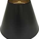 Royal Designs, Inc. Empire Hardback Parchment Shade, HB-627-10BLK/GL, Black/Gold, 5 x 10 x 8