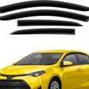 Extra Durable Window Deflectors Tape-On Window Visors Rain Guards Fit for Toyota Corolla 2014-2019 Sedan, Sun Visors, Wind Vent for Shades, Exterior Car Accessories - 4pcs. AG0487