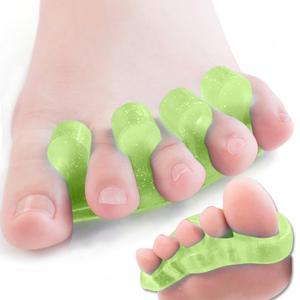 2 x Dr. JK- ToePal Gel Toe Separator, 2 Pairs, Toe Spacers, Bunion Corrector, Christmas Gifts (Light Green)