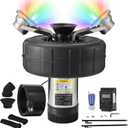 KARTOOSH RGB Pond Fountain Aerator, 15000 GPH 750W 1 HP Stainless Steel Floating Fountain Pump with 100 FT Power Cord, Fully Automatic Powerful Aerating Fountain for Small Large Ponds Lake