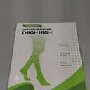 Thigh High Compression Stockings for Women and Men, 20-30 mmHg Medical Compression Socks, Closed Toe, Dot Top, Graduated Support Hoses for Leg Fatigue, Varicose Veins, Swelling. Size Large