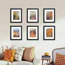 decorUhome 8x10 Picture Frame, Display Pictures 5x7 with Mat or 8x10 without Mat, Wall & Tabletop Display Photo Frame, Black, 8 Pack