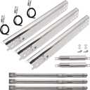 Grill Replacement Parts for Charbroil Advantage Series 3 Burner 463343015, 463642116, 463435115, 463436815, 463335115 Gas Grills, Stainless Pipe Burner, Heat Plate, Carryover Tube, Igniters.