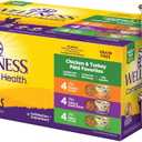 Wellness Complete Health Pate Adult Wet Cat Food, Natural, Protein-Rich, Grain Free, 3 Ounce, 12 Pack, (Chicken & Turkey Favorites Variety Pack)