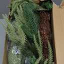 3 Pcs 20 Inch Christmas Norfolk Pine Wreath Artificial Real Touch Norfolk Wreath Winter Farmhouse Greenery Decoration with Ribbon Bow for Front Door Xmas Indoor Outdoor Home Decoration(Khaki)