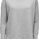 CRZ YOGA Pima Cotton Long Sleeve Workout Shirts for Women Loose Fit Athletic Yoga T-Shirts Casual Boat Neck Fall Tops (X-Small, Heathered Medium Grey)