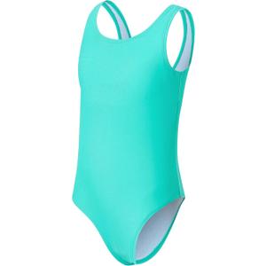 Yizuoding Girls Swimsuits for Girl One Piece Swimsuit Solid Color Girls' Swimwear Cute Girl Bathing Suit Quick Dry Beach Kids Swimsuit for Teens 14-16Y Green 005