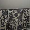 Ausril Black Floral Botanical Framed Canvas Wall Art Set, Abstract Floral Market Wall Decor, Modern Vintage Wall Painting, Boho Minimalist Art Print for Living Room Girl Room Office 16"x24"x3