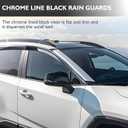 Side Window Visor 6 Piece Set for Toyota RAV4 2019 2020 2021 2022 2023 2024 Safe RAIN Out-Channel Guard Deflector Window Deflectors Vent Deflectors (for RAV4 19-24 6-Piece Chrome)