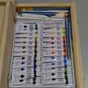 Painting Supplies Set, 49 Pieces Watercolor Painting Kit with Wooden Tabletop Easel, Includes Watercolor Paints, Brushes, Palette, Canvas Panels and Painting Pads, for Artists, Student, Adults, Kids