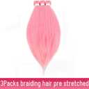 26 Inch 3 Pack Pre Stretched Braiding Hair
