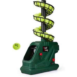 Furlihong 3819BH Portable Tennis Ball Machine 5 Adjustable Angles, 2 Power Levels, 4 Serve Intervals, Up to 30 MPH, for All Skill Levels Training